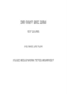 Du bist die Ruh (You are Repose), D.776 Op.59 No.3: Para voz e piano (F maior) by Franz Schubert