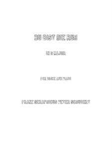 Du bist die Ruh (You are Repose), D.776 Op.59 No.3: Para voz e piano (G maior) by Franz Schubert