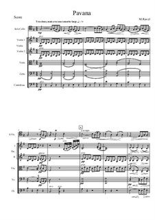 Pavane pour une infante défunte (Pavane for a Dead Princess), M.19: For cello solo and string orchestra by Maurice Ravel