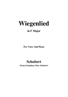 Wiegenlied (Cradle Song), D.498 Op.98 No.2: Para voz e piano (F maior) by Franz Schubert