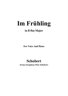 Im Frühling (In Spring), D.882 Op.101 No.1: para voz e piano em B flat Maior) by Franz Schubert