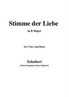 Stimme der Liebe (Voice of Love), D.418: B Major by Franz Schubert