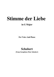 Stimme der Liebe (Voice of Love), D.418: G maior by Franz Schubert