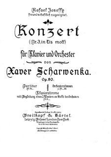 Piano Concerto No.3 in C Sharp Minor, Op.80: Partitura completa by Xaver Scharwenka