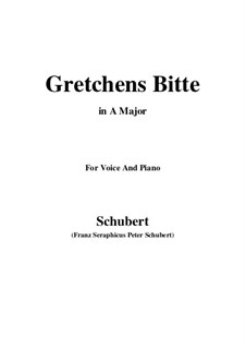 Gretchens Bitte: A maior by Franz Schubert