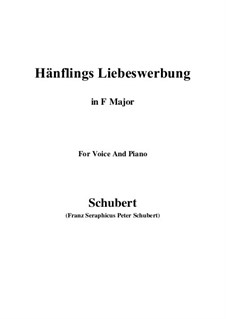 Hänflings Liebeswerbung (The Linnet's Wooing), D.552 Op.20 No.3: Para voz e piano (F maior) by Franz Schubert