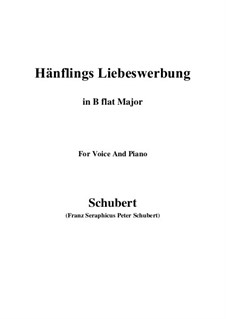 Hänflings Liebeswerbung (The Linnet's Wooing), D.552 Op.20 No.3: para voz e piano em B flat Maior) by Franz Schubert