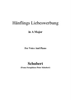 Hänflings Liebeswerbung (The Linnet's Wooing), D.552 Op.20 No.3: para voz e piano ( A maior) by Franz Schubert