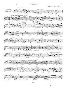 Three String Quartets, Op.41: Quartet No.3 – violin I part by Robert Schumann