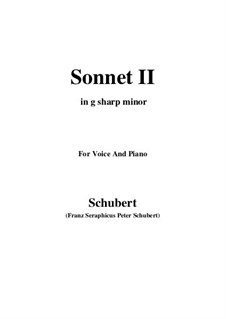 Sonnet No.2 in G Minor, D.629: For voice and piano (g sharp minor) by Franz Schubert