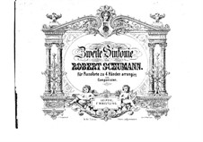 Symphony No.2 in C Major, Op.61: versão para piano de quatro mãos by Robert Schumann