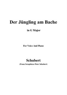 Der Jüngling am Bache (The Youth by the Brook), D.30: Para voz e piano (G maior) by Franz Schubert