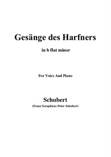 An die Türen (I will creep up to the doors): For voice and piano (b flat minor) by Franz Schubert