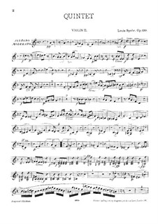 Piano Quintet in D Minor, Op.130: violino parte II by Louis Spohr
