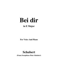 Vier Refrain-Lieder, D.866 Op.95: No.2 Bei dir allein (E Major) by Franz Schubert