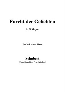 Furcht der Geliebten (An Cidli), D.285: Para voz e piano (G maior) by Franz Schubert