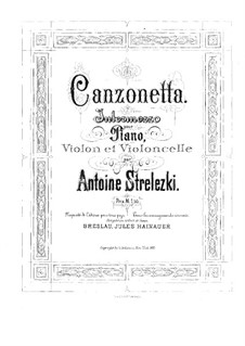 Canzonetta for Piano Trio: partitura completa by Anton Strelezki