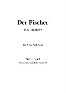 Fisherman, D.225 Op.5 No.3: For voice and piano (G flat Major) by Franz Schubert