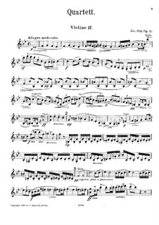String Quartet No.1 in B Flat Major, Op.11: violino parte II by Josef Suk