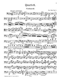 String Quartet No.1 in B Flat Major, Op.11: parte violoncelo by Josef Suk
