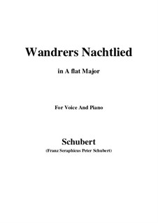 Wanderer's Night Song I, D.224 Op.4 No.3: para voz e piano (A flat maior) by Franz Schubert