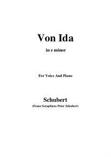 Von Ida, D.228: E minor by Franz Schubert