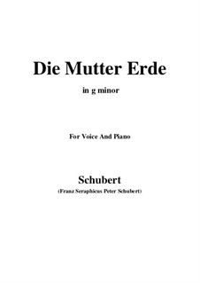 Die Mutter Erde (Mother Earth), D.788: G maior by Franz Schubert