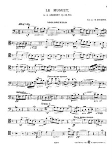 Six Romances, Op.38: No.2 Le muguet, for piano trio – cello part by Anton Arensky