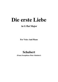 Die Erste Liebe (First Love), D.182: G flat Major by Franz Schubert