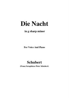 Die Nacht (The Night), D.534: G sharp minor by Franz Schubert