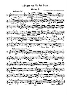 Selected Pieces: Fourteen Fugues for String Quartet –  Violin II Part by Johann Sebastian Bach
