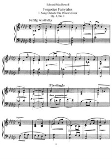 Forgotten Fairytales, Op.4: Para Piano by Edward MacDowell