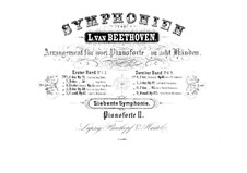 Complete Symphony: versão para dois pianos de oito mãos - piano parte II by Ludwig van Beethoven
