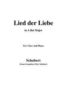 Lied der Liebe (Song of Love), D.109: A flat Major by Franz Schubert