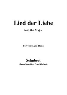 Lied der Liebe (Song of Love), D.109: G flat Major by Franz Schubert