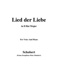 Lied der Liebe (Song of Love), D.109: D flat Major by Franz Schubert