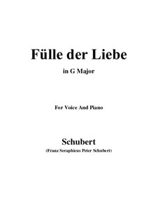 Fülle der Liebe (Love's Abundance), D.854: Para voz e piano (G maior) by Franz Schubert