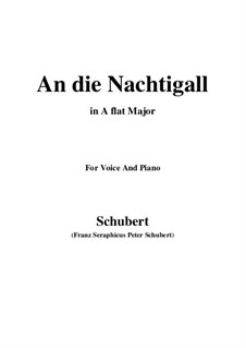 An die Nachtigall (To the Nightingale), D.497 Op.98 No.1: para voz e piano (A flat maior) by Franz Schubert