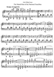 The March Past of the National Fencibles: Para Piano by John Philip Sousa