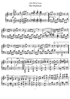 The Diplomat. March: Para Piano by John Philip Sousa