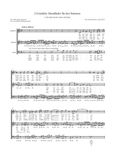 Zwei geistliche Abendlieder für drei Stimmen (S/T/B): Nr. 1: Der lieben Sonne Licht und Pracht by Franz Ferdinand Kaern