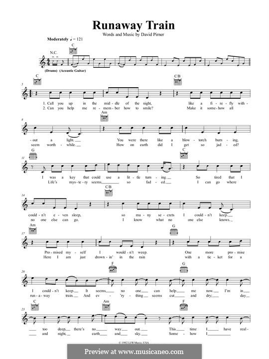 Runaway Train (Soul Asylum): melodia by David Pirner