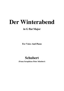 Der Winterabend (The Winter Evening), D.938: G flat Major by Franz Schubert