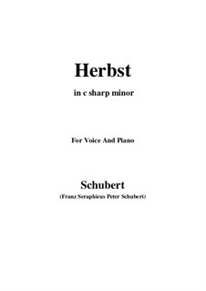 Herbst (Autumn), D.945: C sharp minor by Franz Schubert