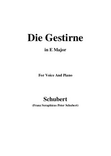 Die Gestirne (Constellations), D.444: For voice and piano (E Major) by Franz Schubert