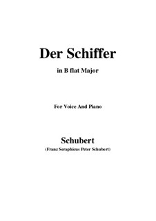 Der Schiffer (The Boatman), D.694: B flat Maior by Franz Schubert