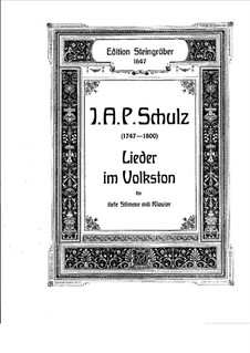 Lieder im Volkston: Lieder im Volkston by Johann Abraham Schulz