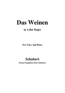Das Weinen (Weeping), D.926 Op.106 No.2: para voz e piano (D Maior) by Franz Schubert