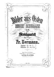 Pictures from the East, Op.66: para quartetos de cordas by Robert Schumann
