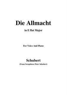 Die Allmacht (The Almighty), D.852 Op.79 No.2: para voz e piano (E flat maior) by Franz Schubert